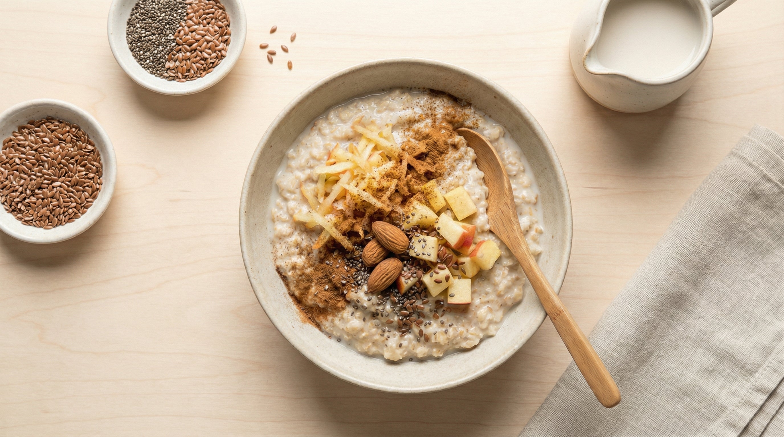 Bekömmliches Porridge mit Apfel, Zimt & Co