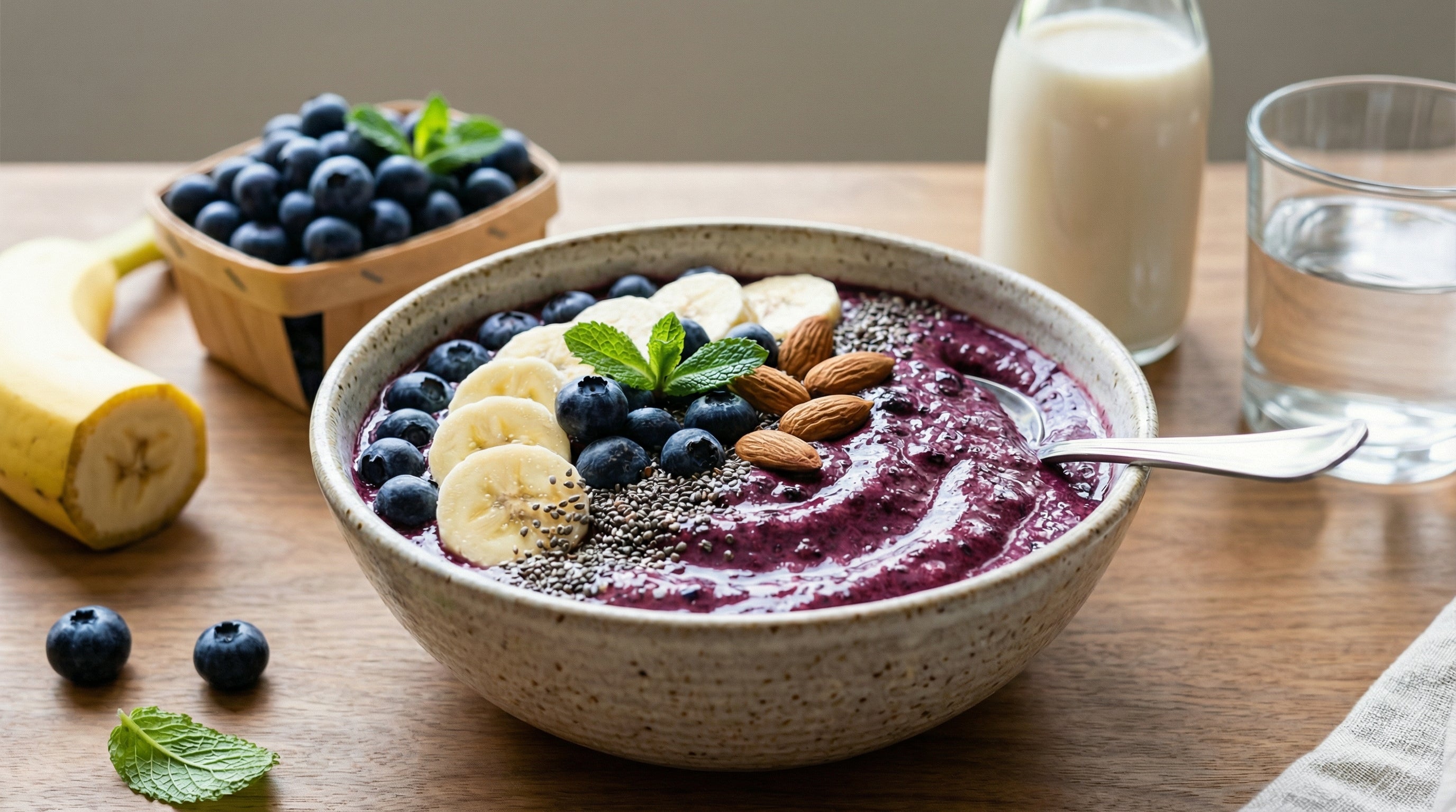 Antioxidative Beeren-Smoothie-Bowl