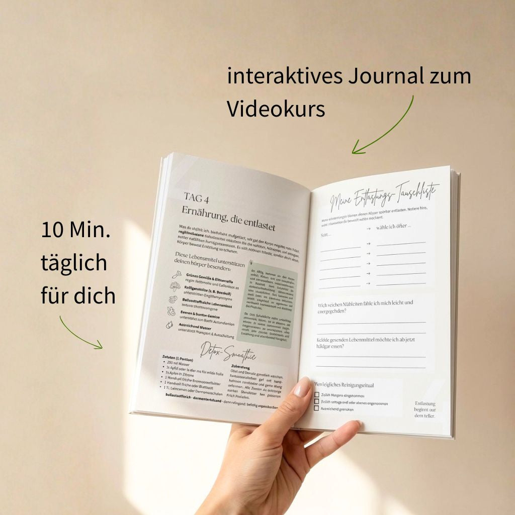 Einsteiger-Set: Detox-Pulver, inkl. Trinkflasche, Journal & Videokurs mit Heilpraktikerin Marika Müller