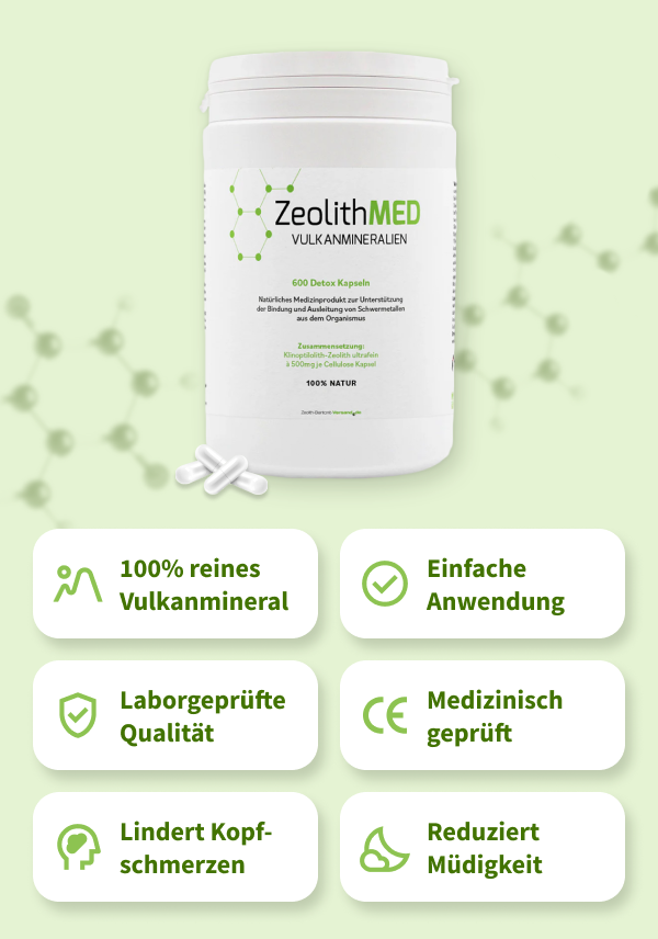ZeolithMED 600 detox capsules, medical device with CE certificate