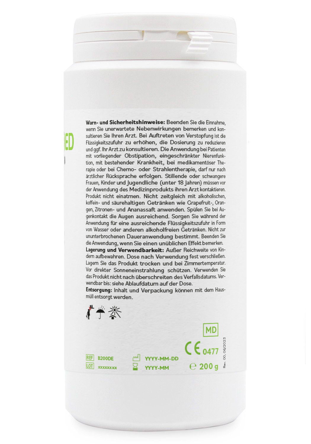 BentonitMED Detox-Pulver 200g, Medizinprodukt mit CE-Zertifikat