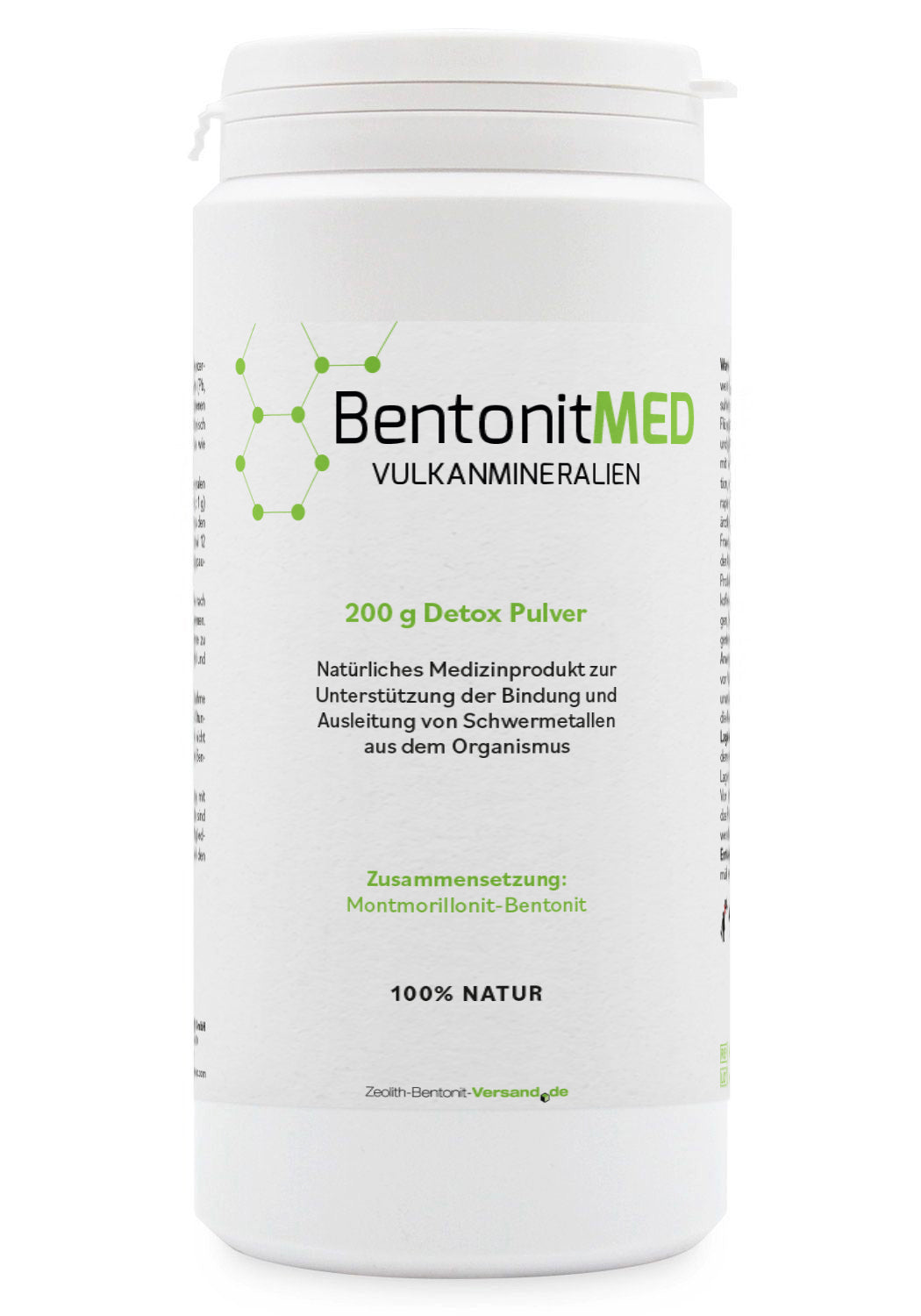 BentonitMED Detox-Pulver 200g, Medizinprodukt mit CE-Zertifikat