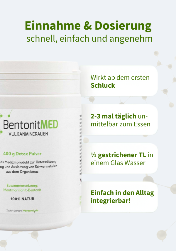 BentonitMED Detox-Pulver 400g, Medizinprodukt mit CE-Zertifikat