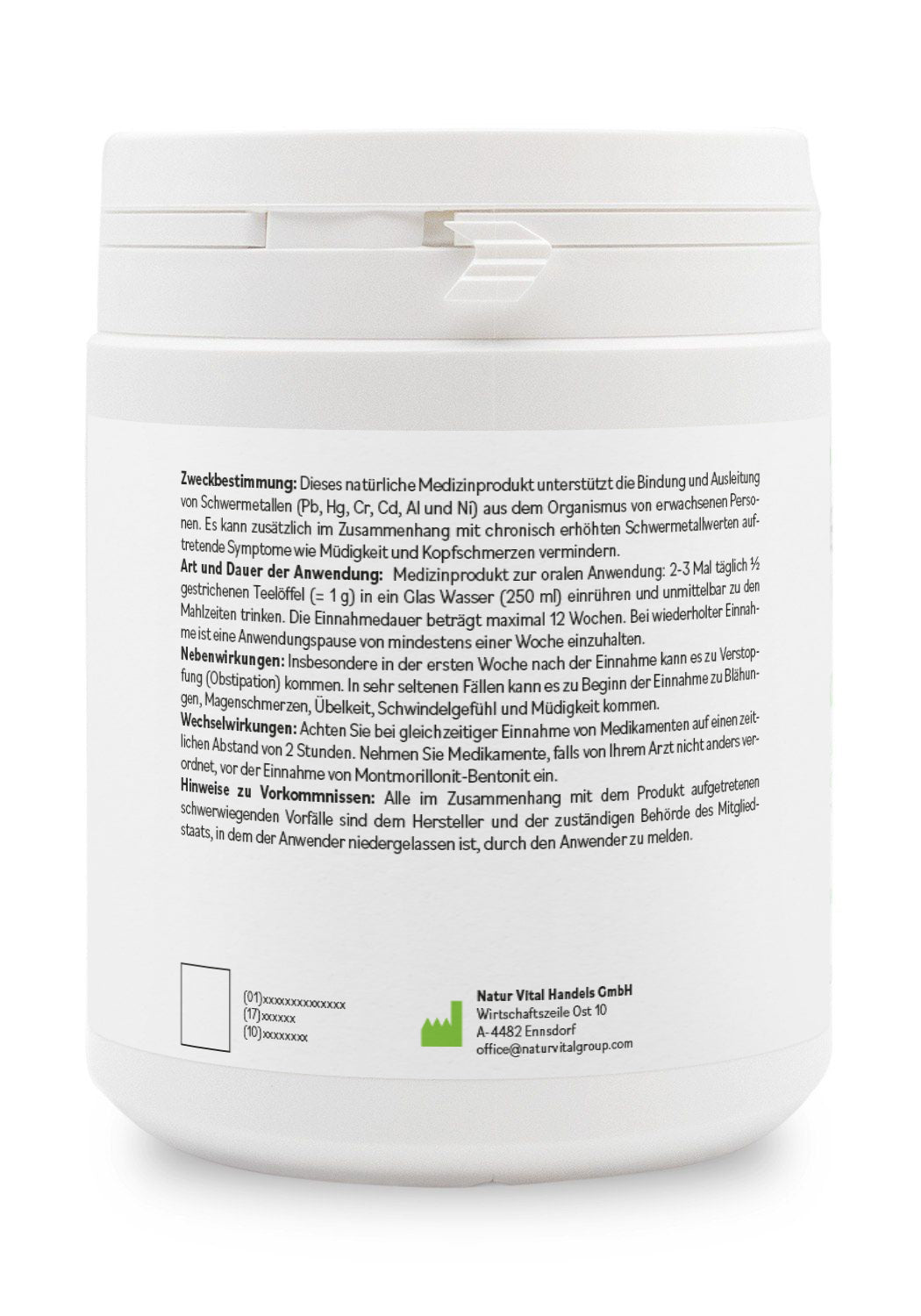 BentonitMED Detox-Pulver 400g, Medizinprodukt mit CE-Zertifikat