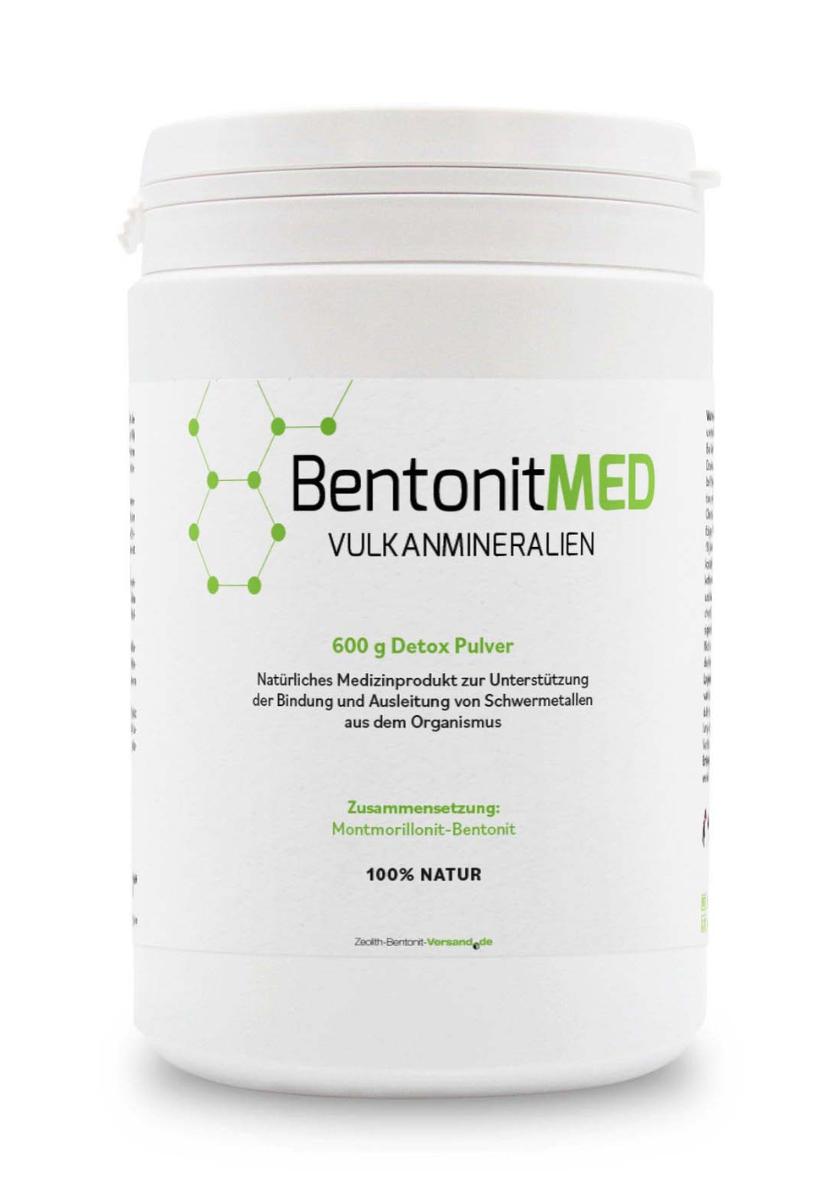 BentonitMED Detox-Pulver 600g, Medizinprodukt mit CE-Zertifikat