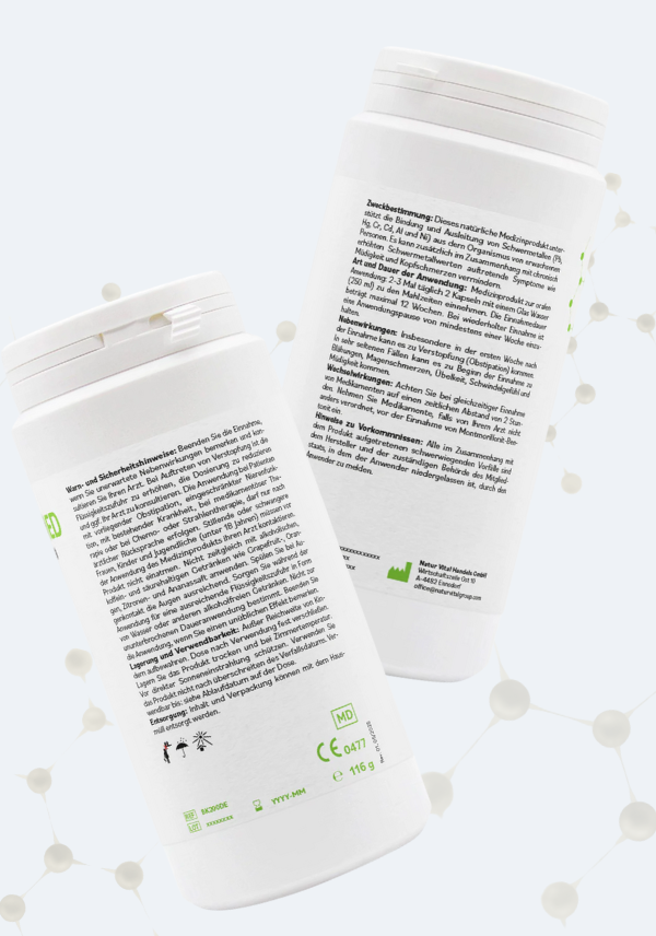 BentonitMED 200 Detox-Kapseln, Medizinprodukt mit CE-Zertifikat