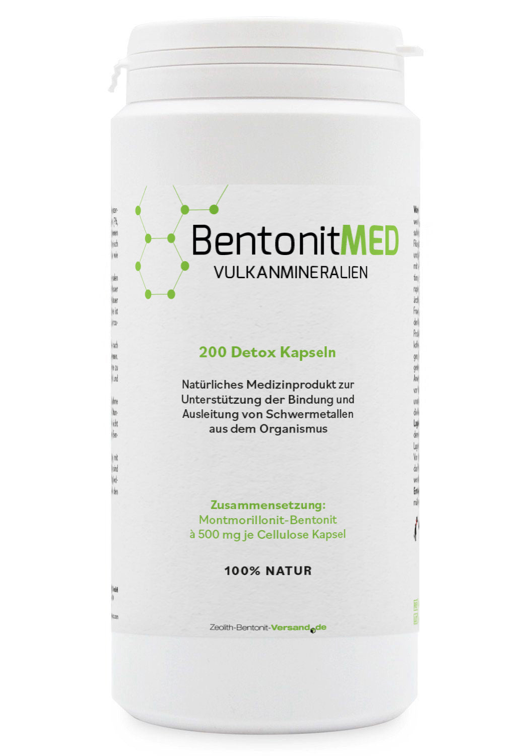 BentonitMED 200 Detox-Kapseln, Medizinprodukt mit CE-Zertifikat