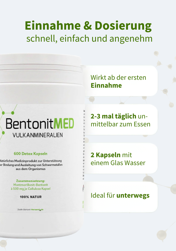 BentonitMED 600 Detox-Kapseln, Medizinprodukt mit CE-Zertifikat