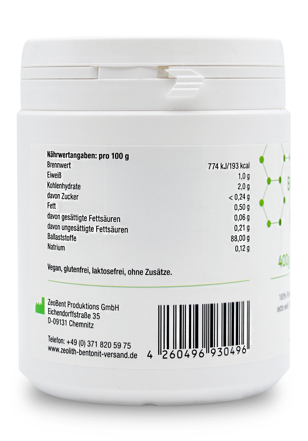 BIO-Flohsamenschalen gemahlen 400g Pulver (Psyllium) DE-ÖKO-070, zur inneren Anwendung