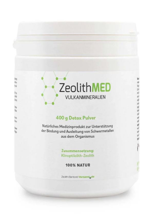 ZeolithMED detox en polvo 400g, producto sanitario con certificado CE