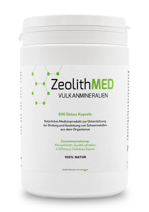 ZeolithMED 600 detox capsules, medical device with CE certificate