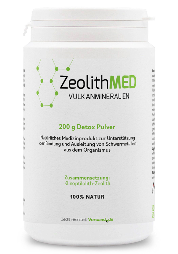 ZeolithMED detox en polvo 200g, producto sanitario con certificado CE