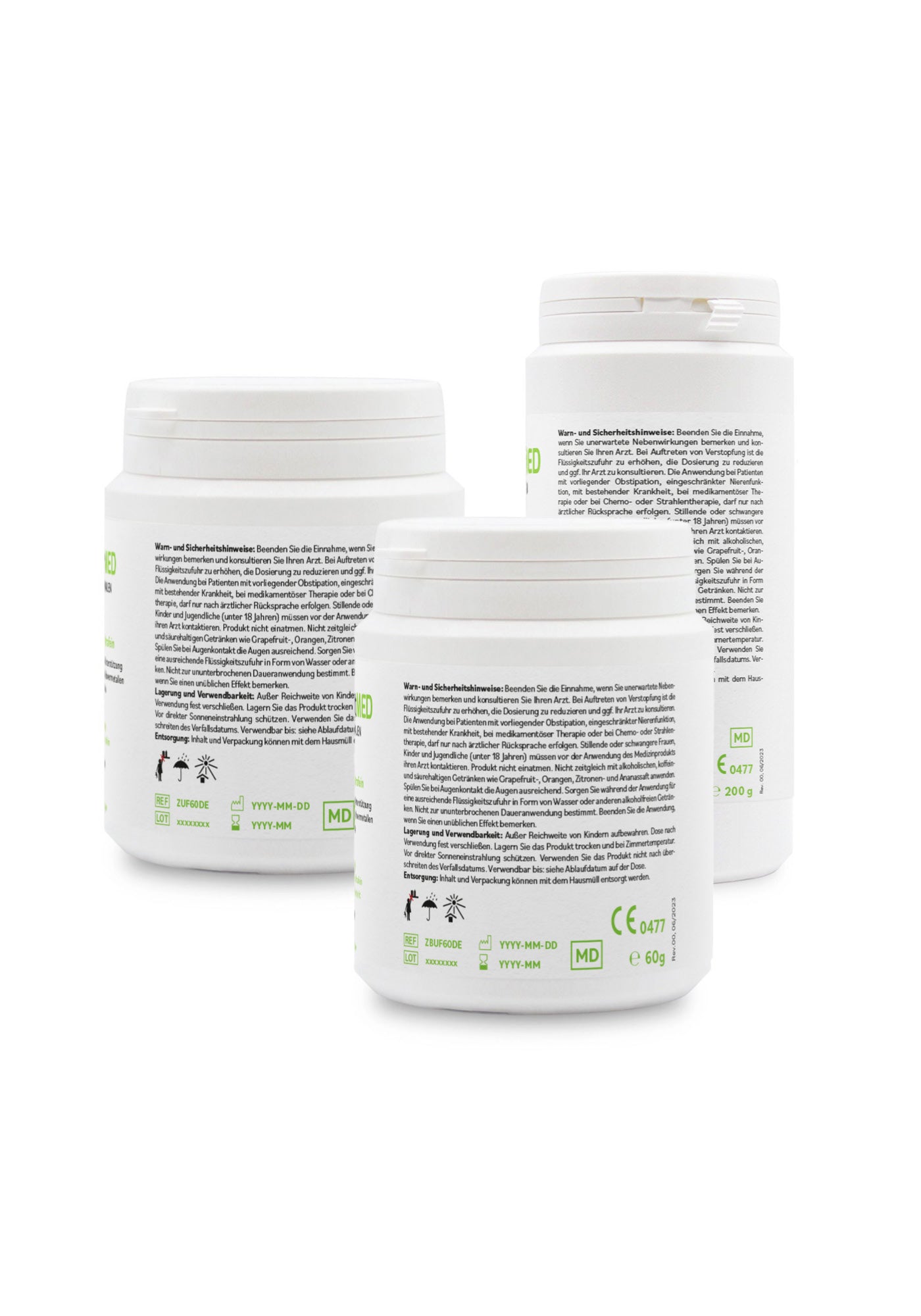 Probier-Set Detox-PULVER ultrafein 320g, Medizinprodukte mit CE-Zertifikat