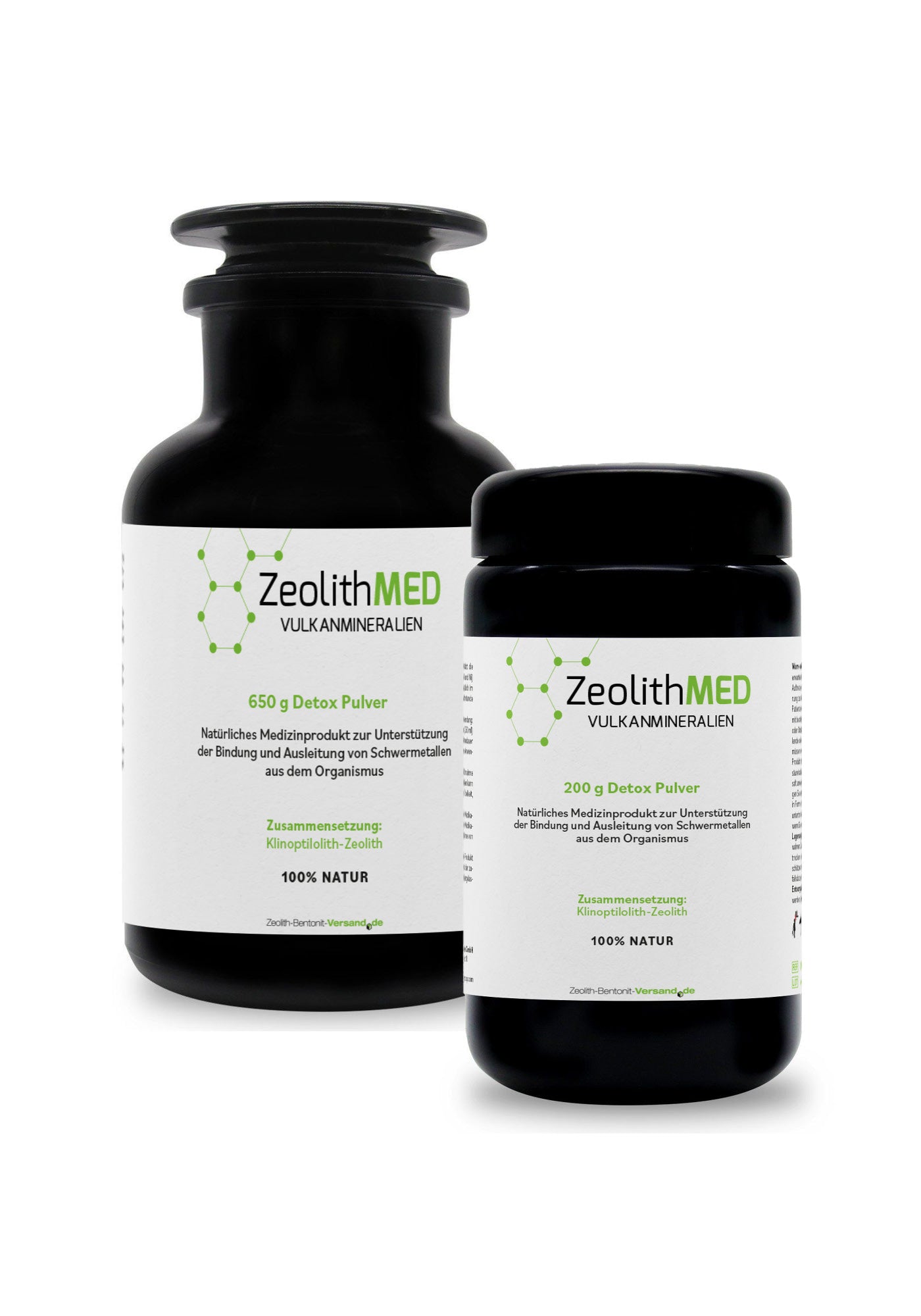 ZeolithMED polvere detox 650 + 200 g in Pacchetto economico, prodotti medicali con certificato CE