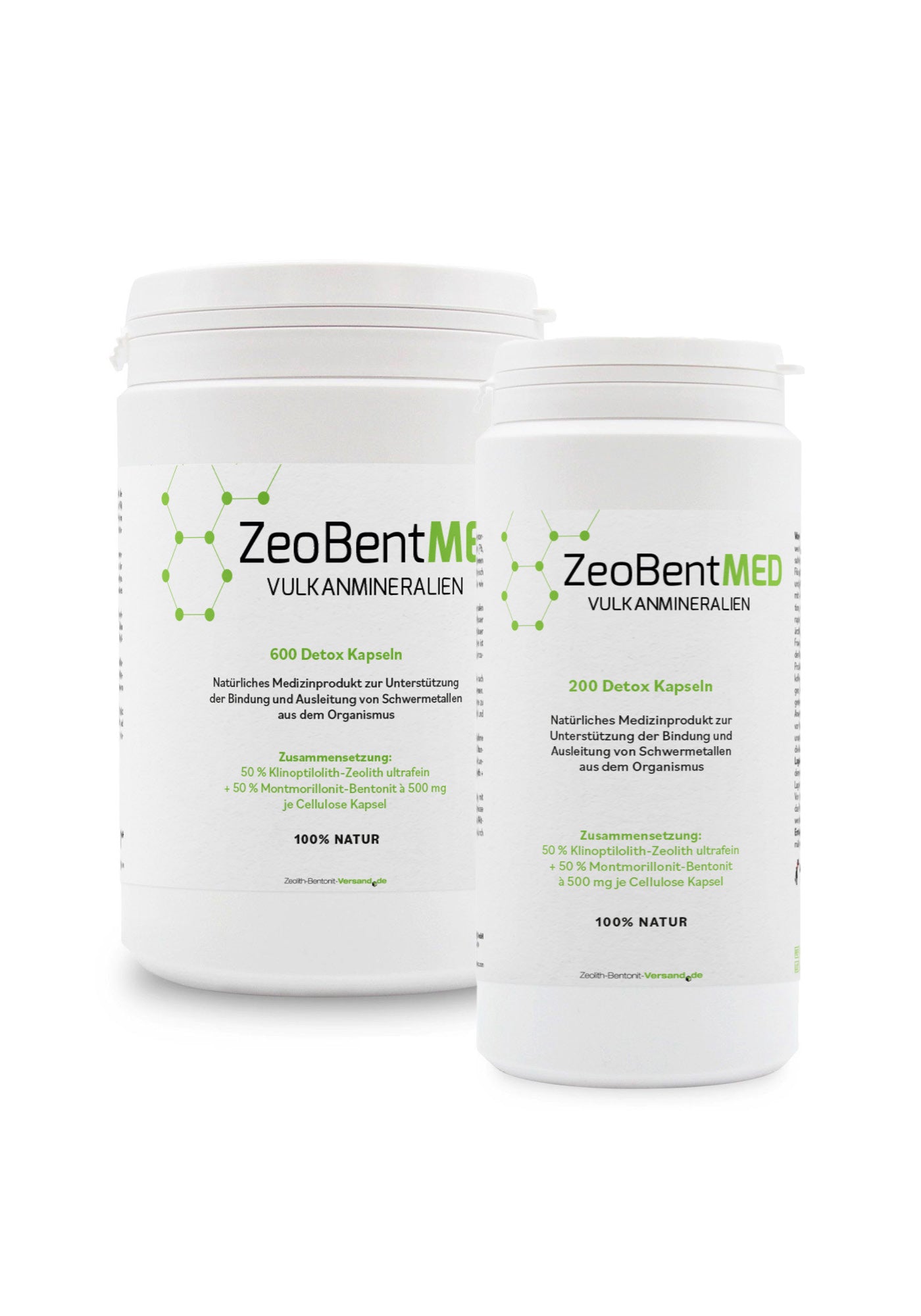 ZeoBentMED 200 + 600 capsule detox in Pacchetto economico, dispositivo medico con certificato CE