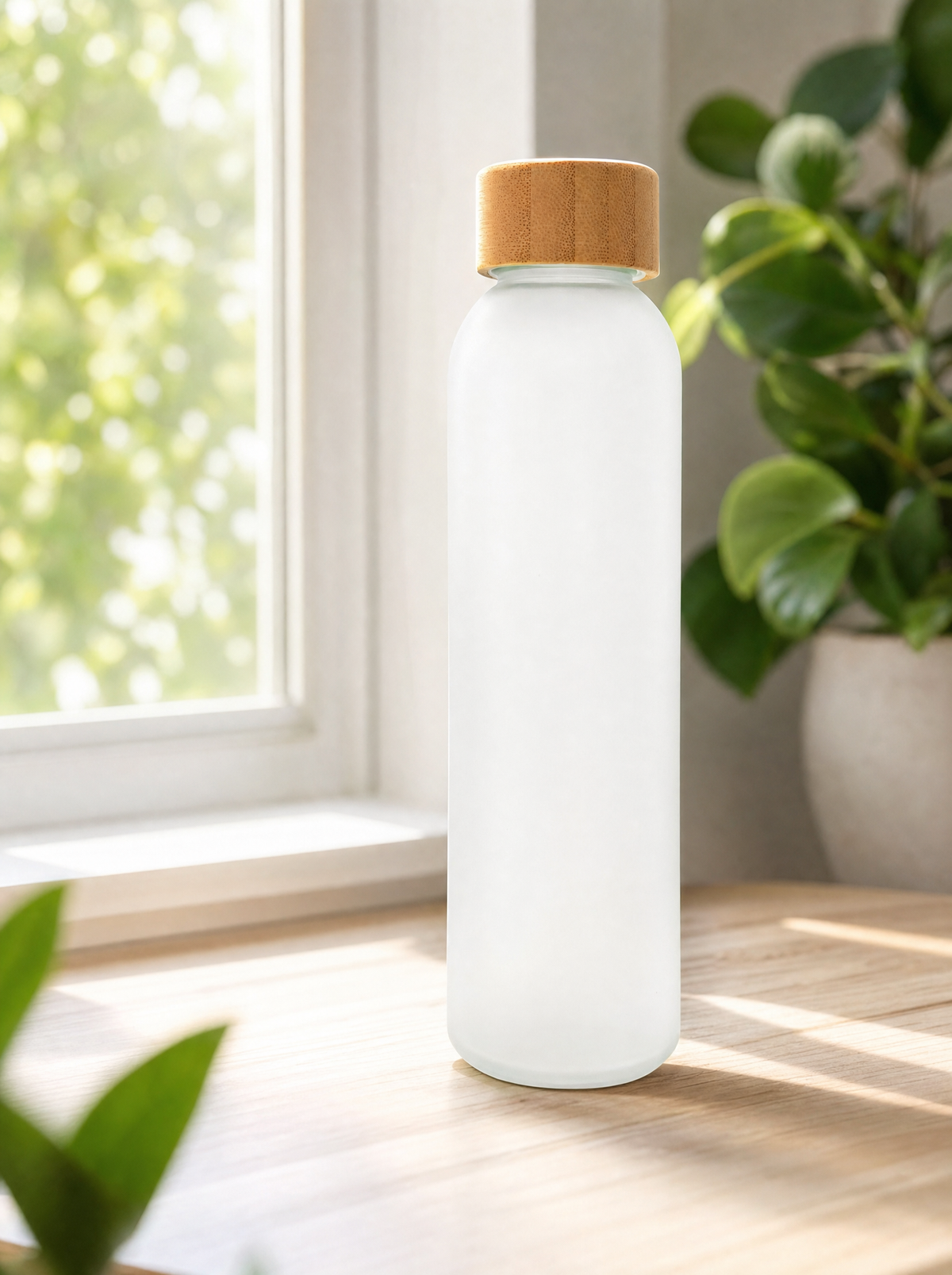 Bottiglia da 500 ml in vetro (bianco/trasparente)