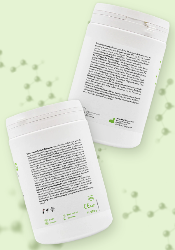 ZeolithMED Detox-Pulver 650g, Medizinprodukt mit CE-Zertifikat