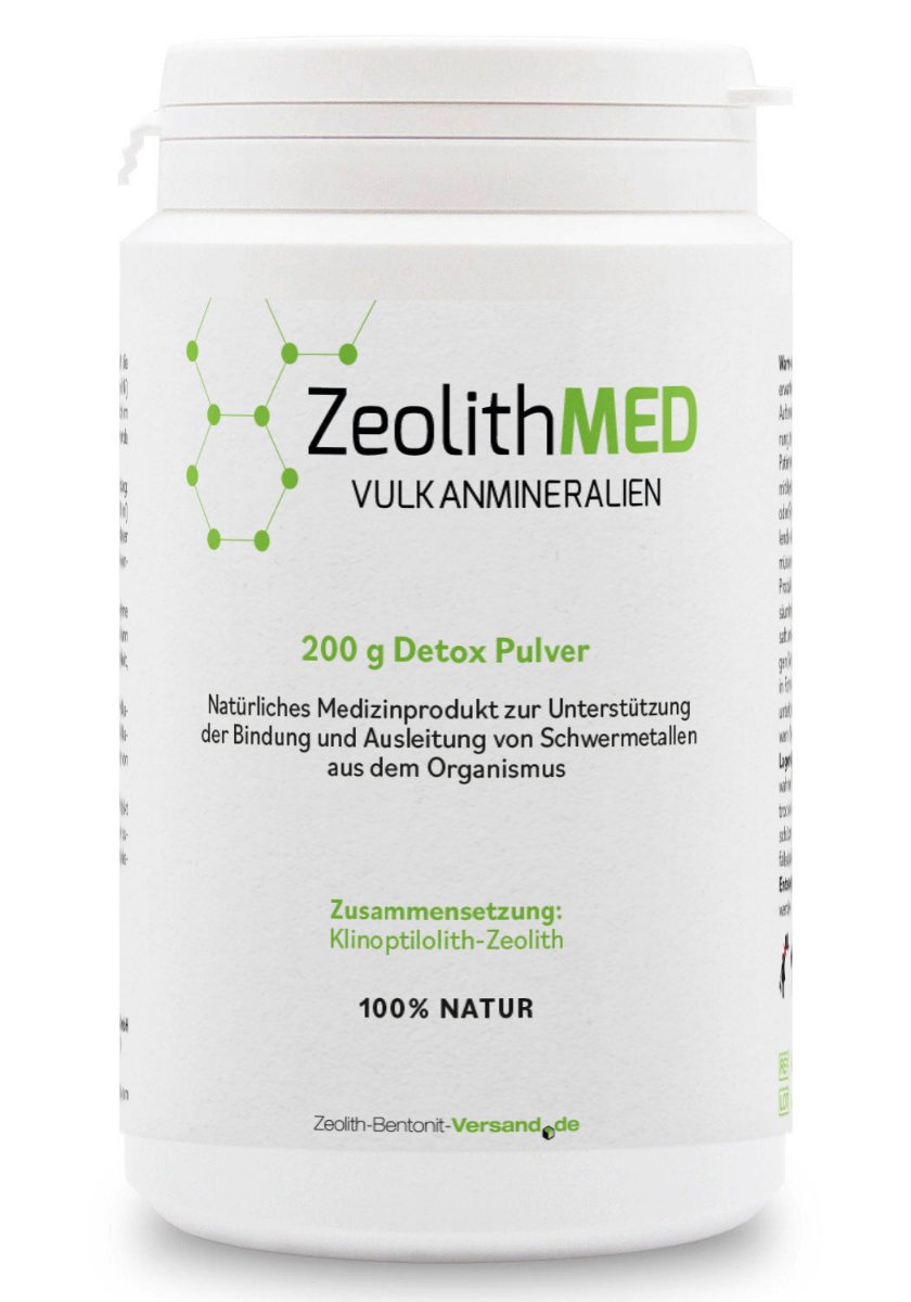 ZeolithMED polvere detox 200g, dispositivo medico con certificato CE