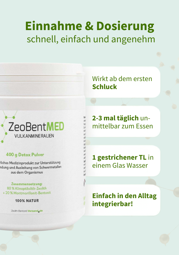 ZeoBentMED Detox-Pulver 400g, Medizinprodukt mit CE-Zertifikat