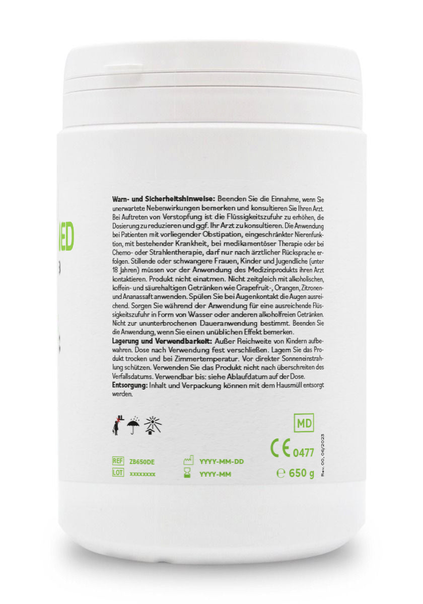 ZeoBentMED polvo detox 650g, producto sanitario con certificado CE