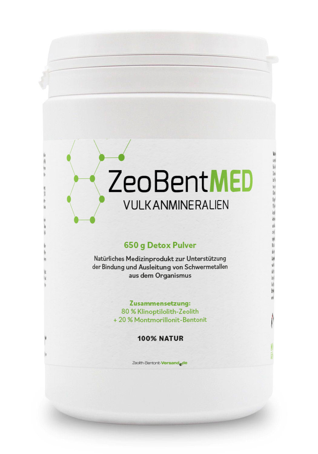 ZeoBentMED polvere detox 650g, dispositivo medico con certificato CE