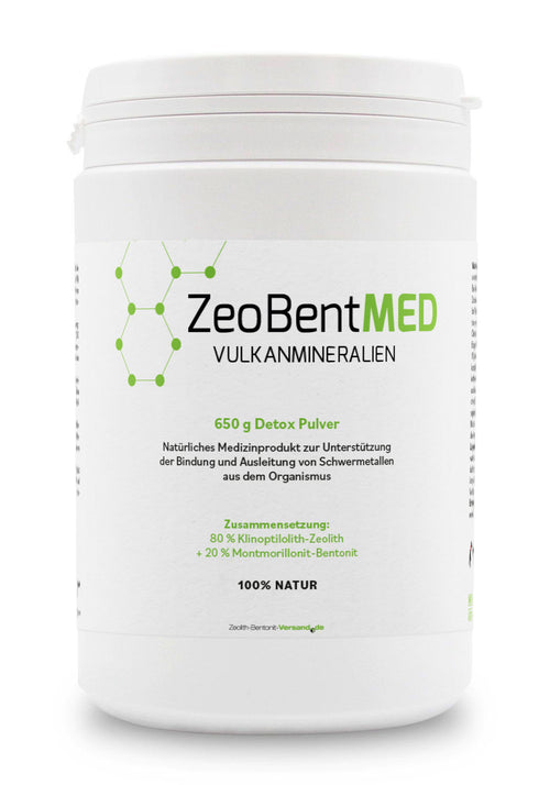 ZeoBentMED polvo detox 650g, producto sanitario con certificado CE