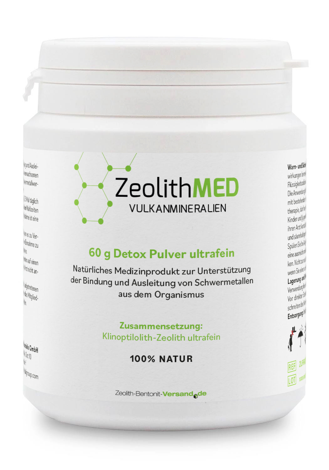 ZeolithMED detox powder ultra-fine 60g, medical device with CE certificate