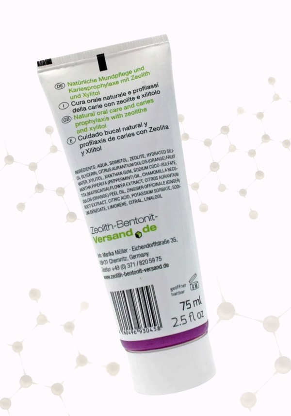 Zeolita Pasta de dientes 75ml sin Fluoruro