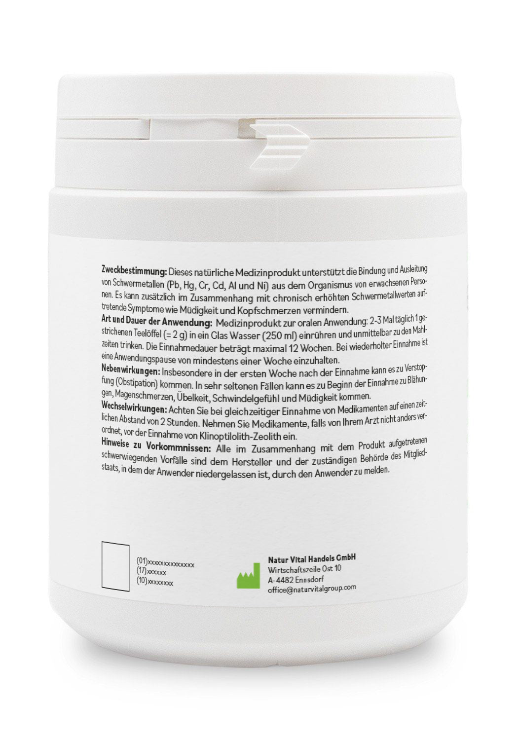 ZeolithMED Detox-Pulver 400g, Medizinprodukt mit CE-Zertifikat