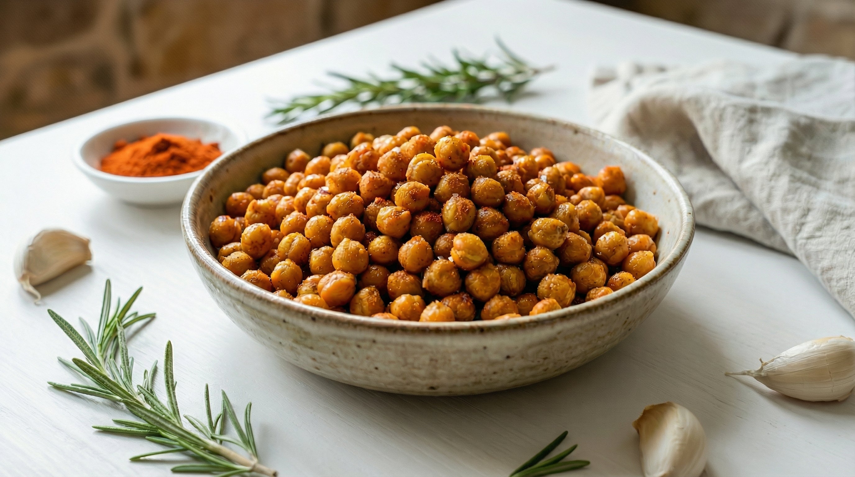 Geröstete Kichererbsen mit Paprika & Salz