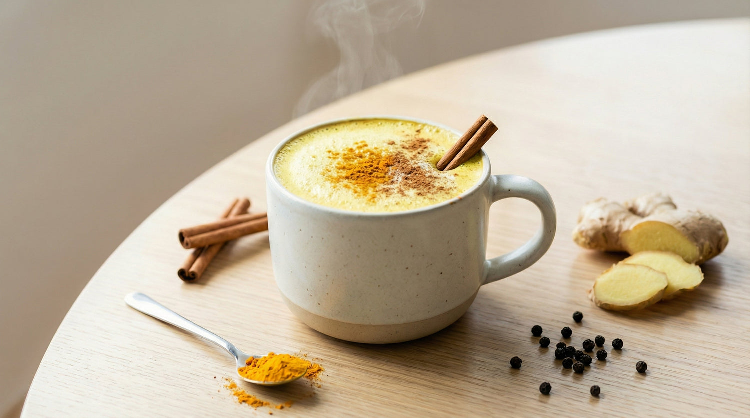 Goldene Kurkuma-Mandelmilch (Golden Milk)