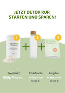 Starter-Set: Detox-Pulver, inkl. Trinkflasche und Ratgeber