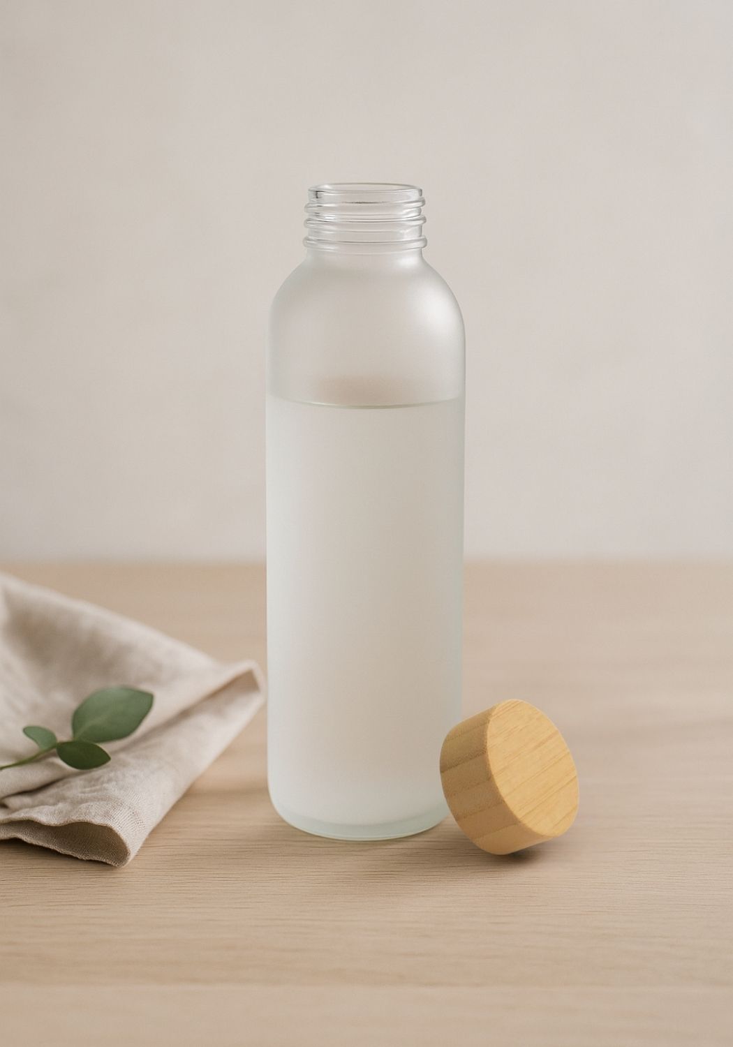 500ml glass drinking bottle (white/transparent)