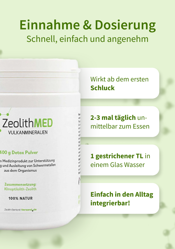 ZeolithMED Detox-Pulver 400g, Medizinprodukt mit CE-Zertifikat