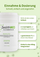 ZeolithMED Detox-Pulver 650g, Medizinprodukt mit CE-Zertifikat