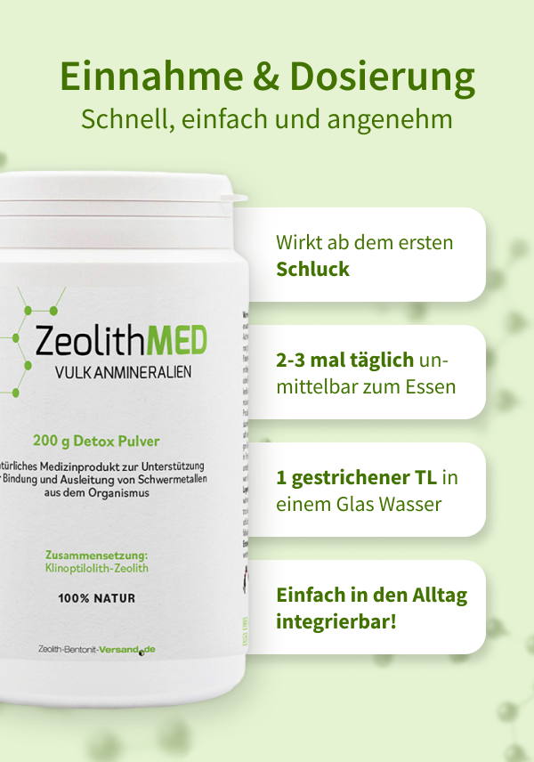 ZeolithMED detox en polvo 200g, producto sanitario con certificado CE