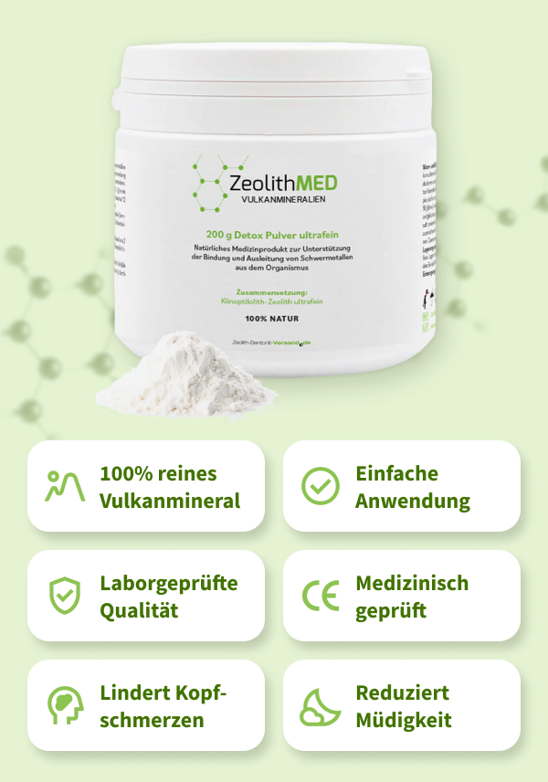 ZeolithMED detox powder ultra-fine 200g, medical device with CE certificate