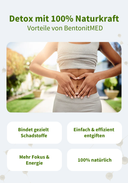 BentonitMED polvere detox 600g, dispositivo medico con certificato CE