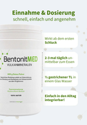 BentonitMED polvere detox 600g, dispositivo medico con certificato CE