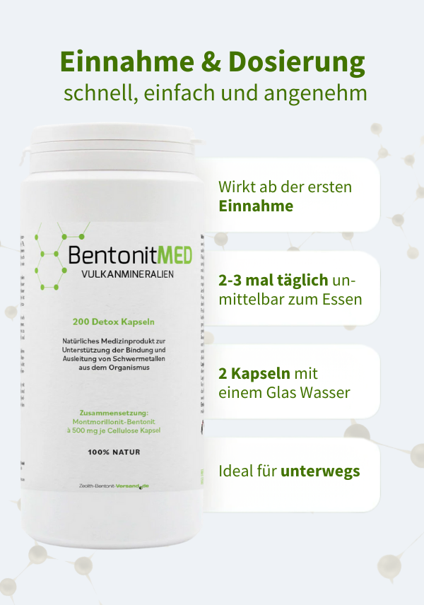 BentonitMED 200 Detox-Kapseln, Medizinprodukt mit CE-Zertifikat