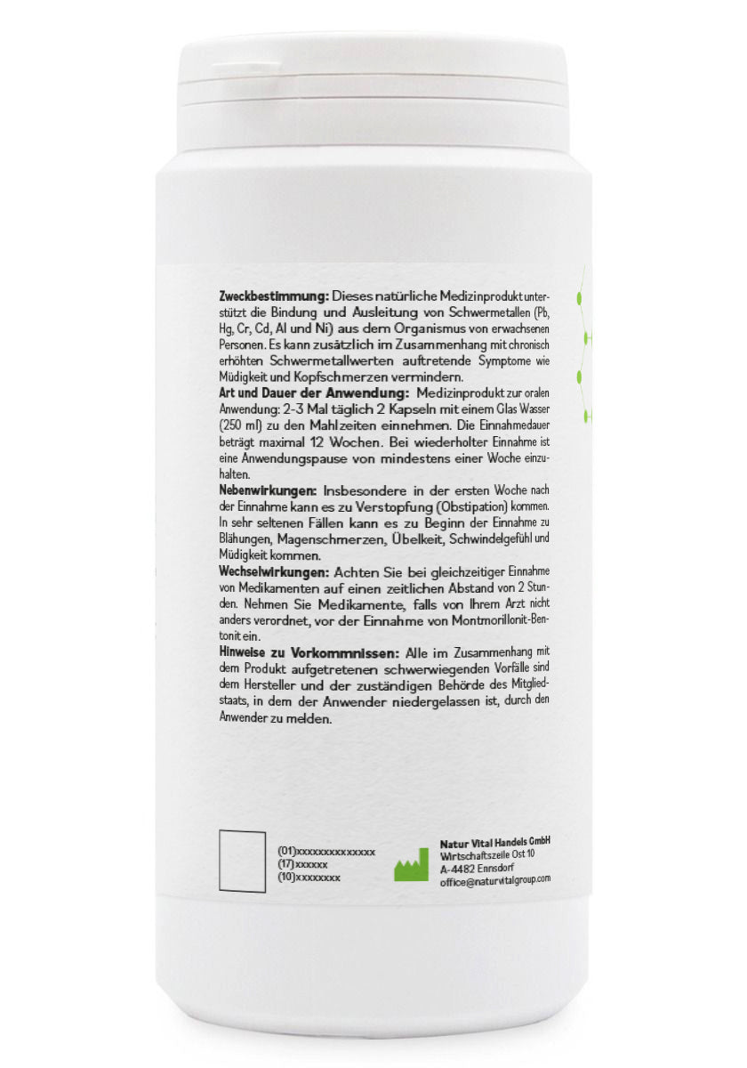 BentonitMED 200 Detox-Kapseln, Medizinprodukt mit CE-Zertifikat