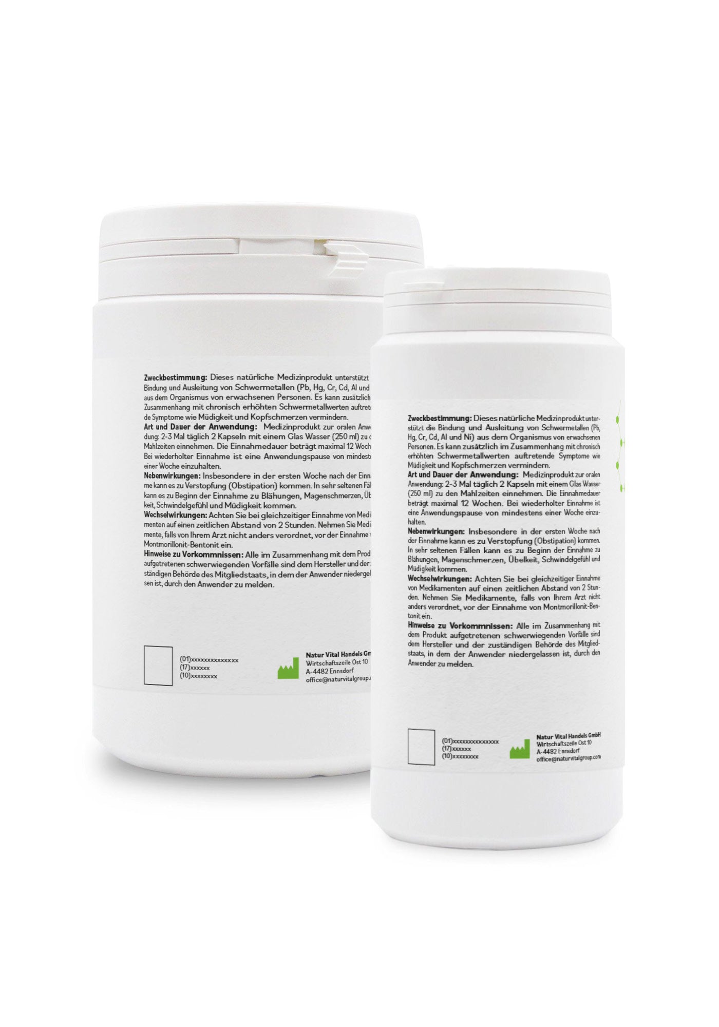 BentonitMED 200 + 600 detox capsules in an economy pack, medical products with CE certificate