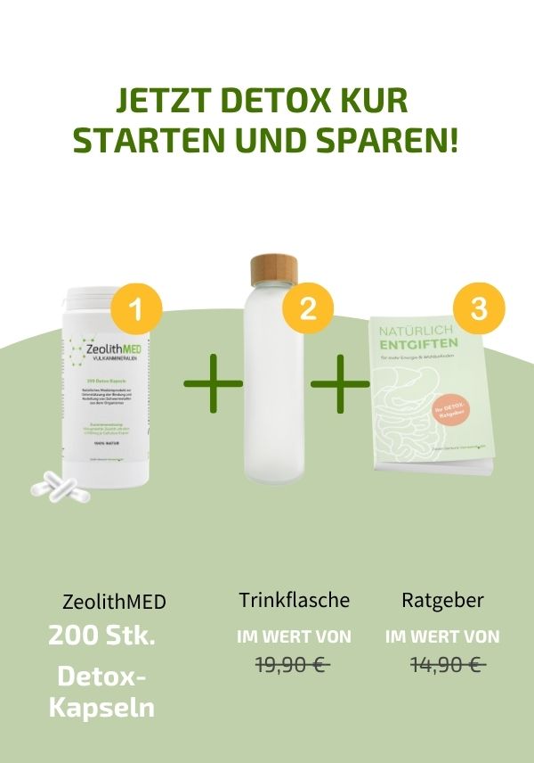 Starter-Set: Detox-Kapseln inkl. Trinkflasche und Ratgeber