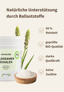 Bucce di psillio biologico macinate 500g in polvere (Psyllium) DE-ÖKO-070, per uso interno