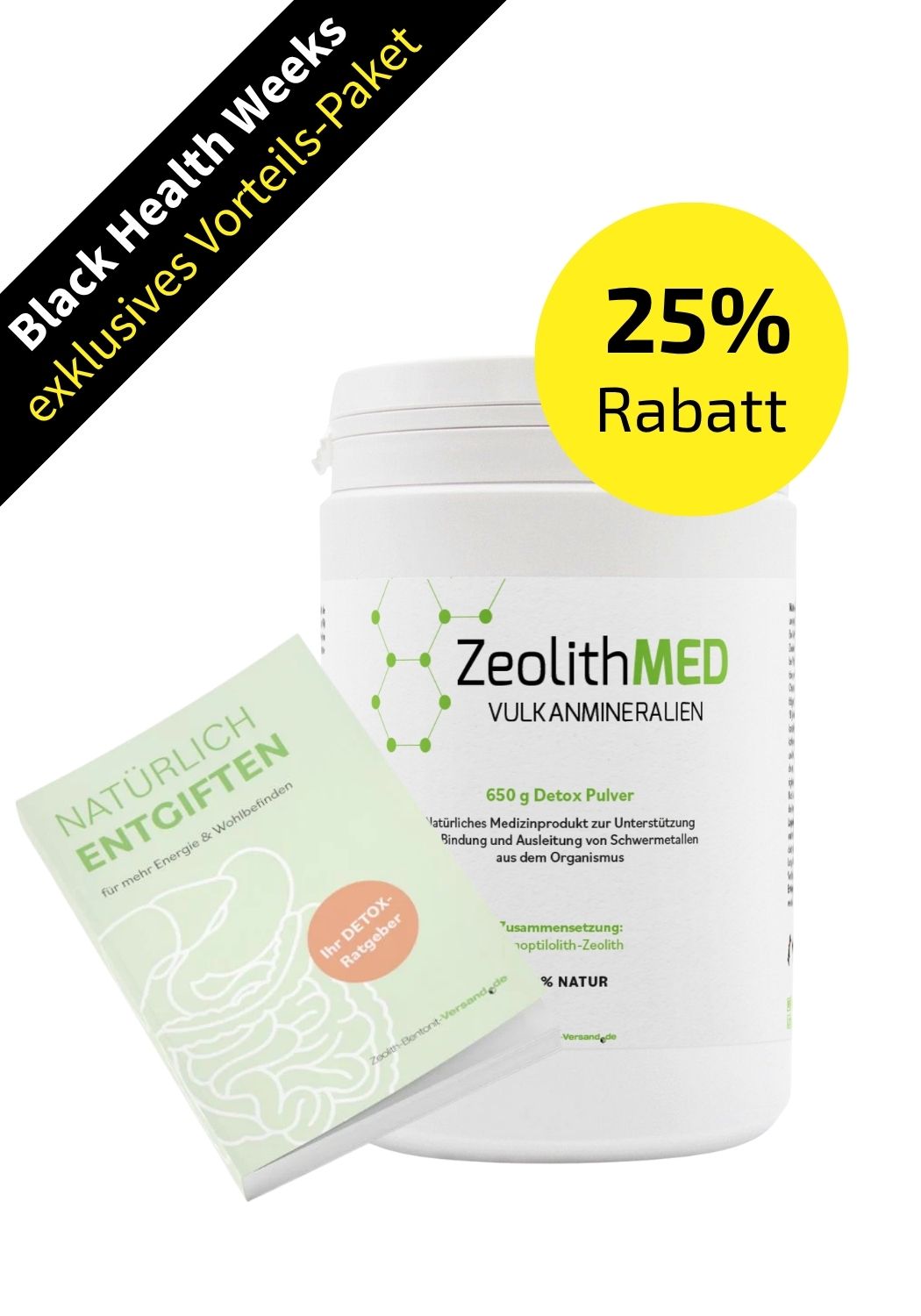 Wohlfühlpaket: Detox-Pulver inkl. Ratgeber