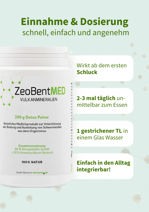 ZeoBentMED Detox-Pulver 200g, Medizinprodukt mit CE-Zertifikat