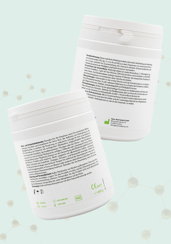 ZeoBentMED Detox-Pulver 400g, Medizinprodukt mit CE-Zertifikat