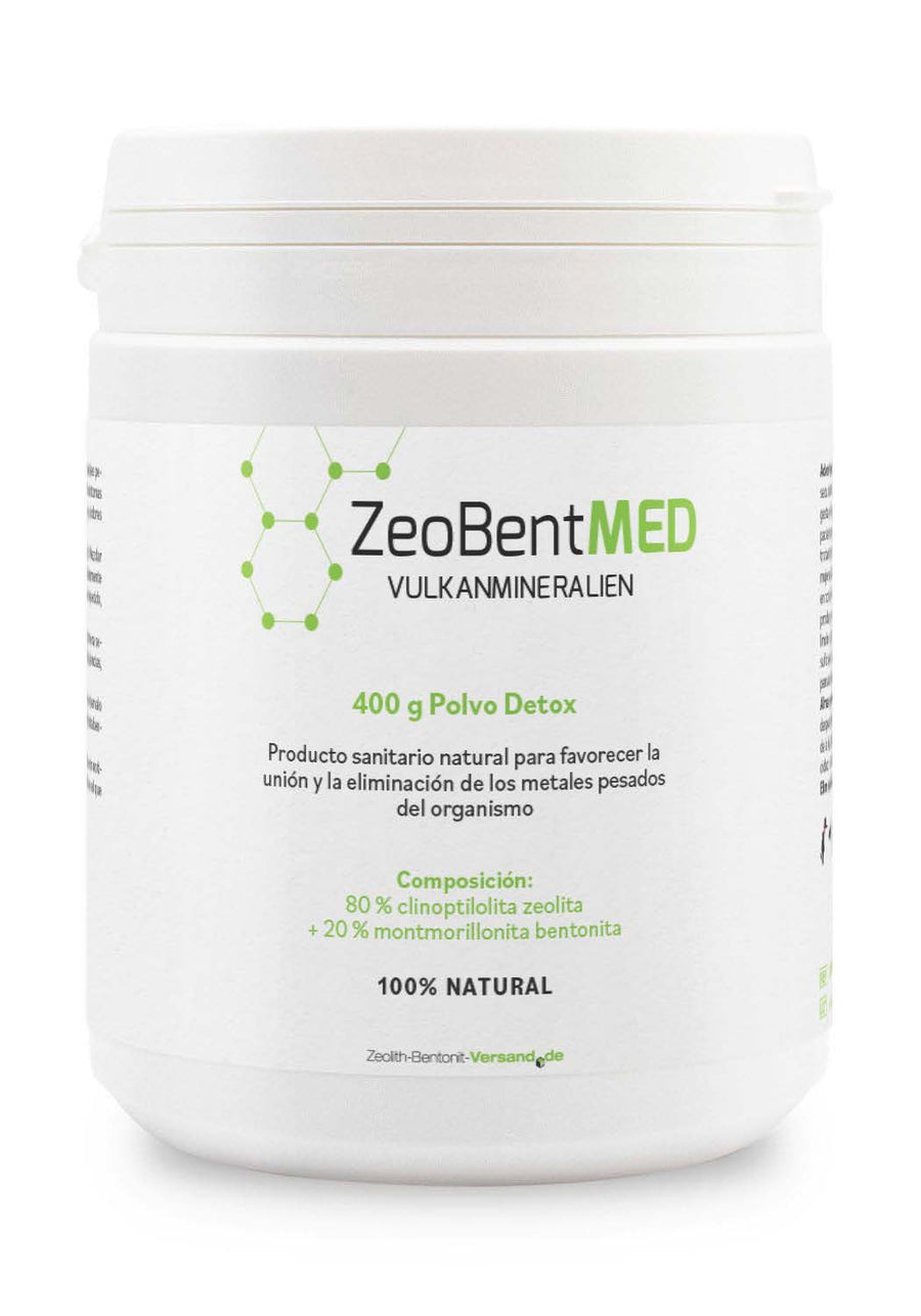 ZeoBentMED detox en polvo 400g, producto sanitario con certificado CE