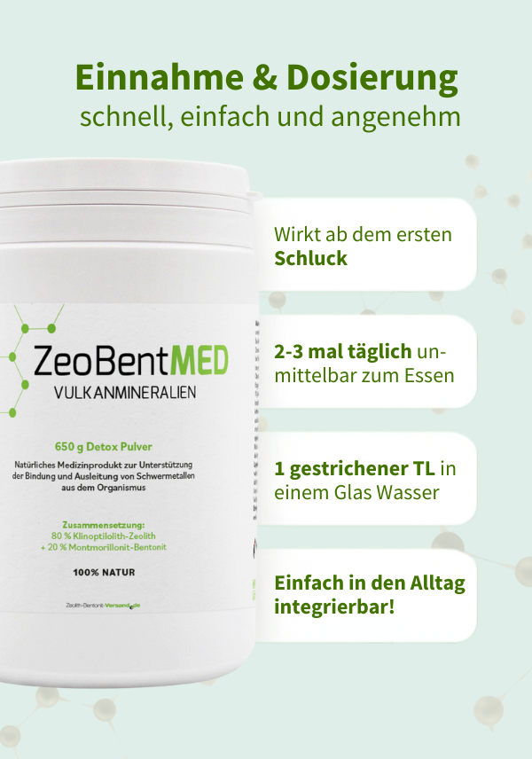 ZeoBentMED Detox-Pulver 650g, Medizinprodukt mit CE-Zertifikat