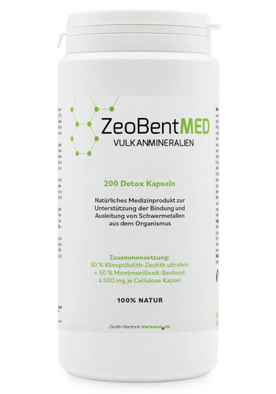 ZeoBentMED 200 detox capsules, medical device with CE certificate
